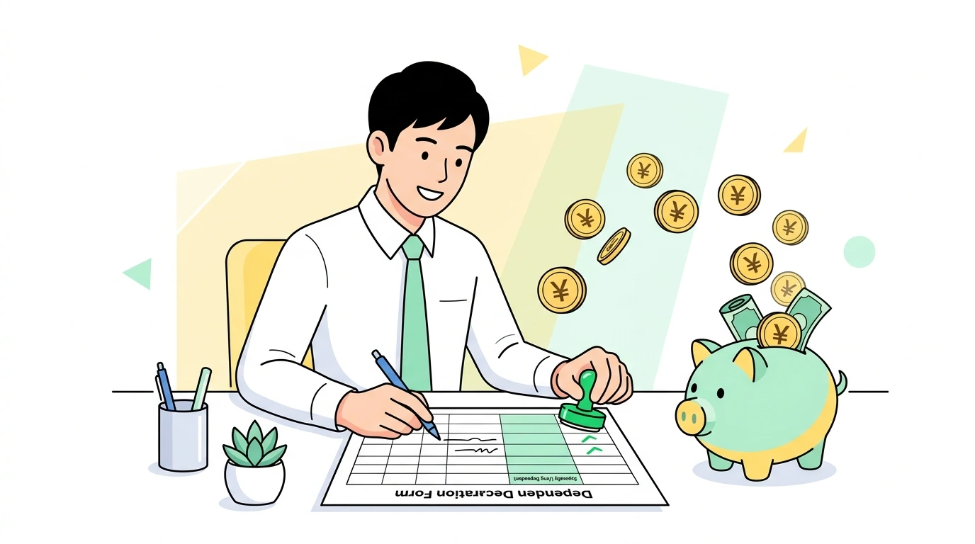 別居している親への仕送りは年末調整で扶養控除の対象？条件と書き方の完了・申告イメージイラスト