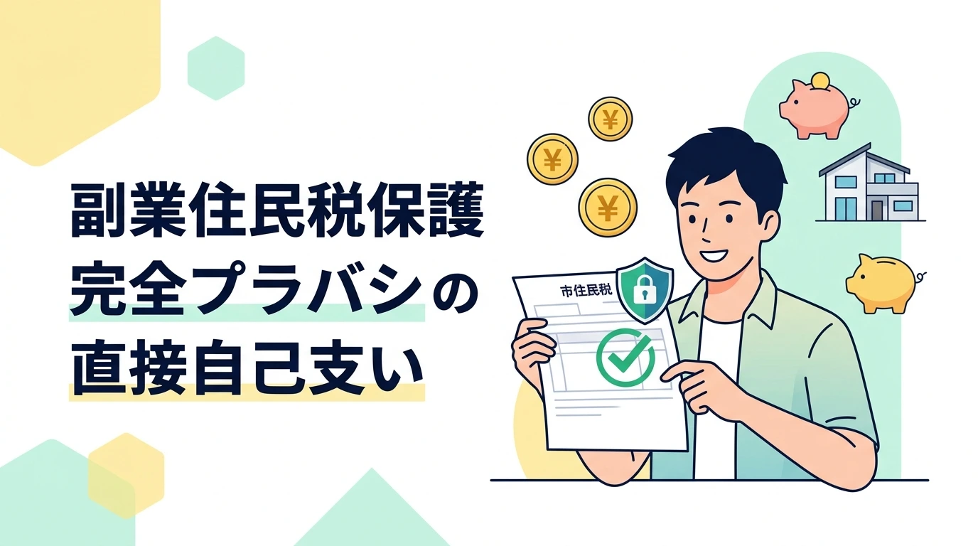 会社に副業がバレる3大原因！住民税を「普通徴収（自分で納付）」にして完全防御する方法のイメージイラスト