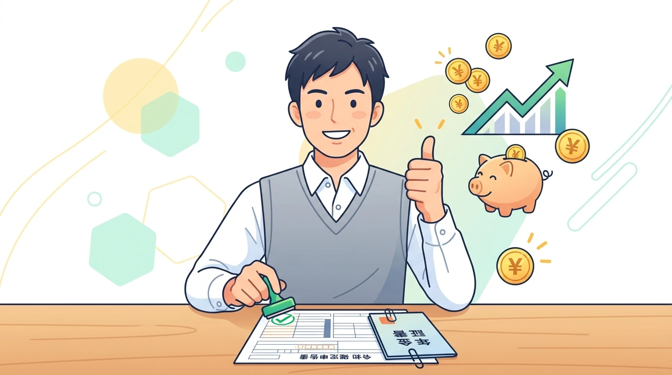 【ふるさと納税と年末調整】ワンストップ特例を使えば年末調整だけで完結する？確定申告との決定的な違いの完了・申告イメージイラスト