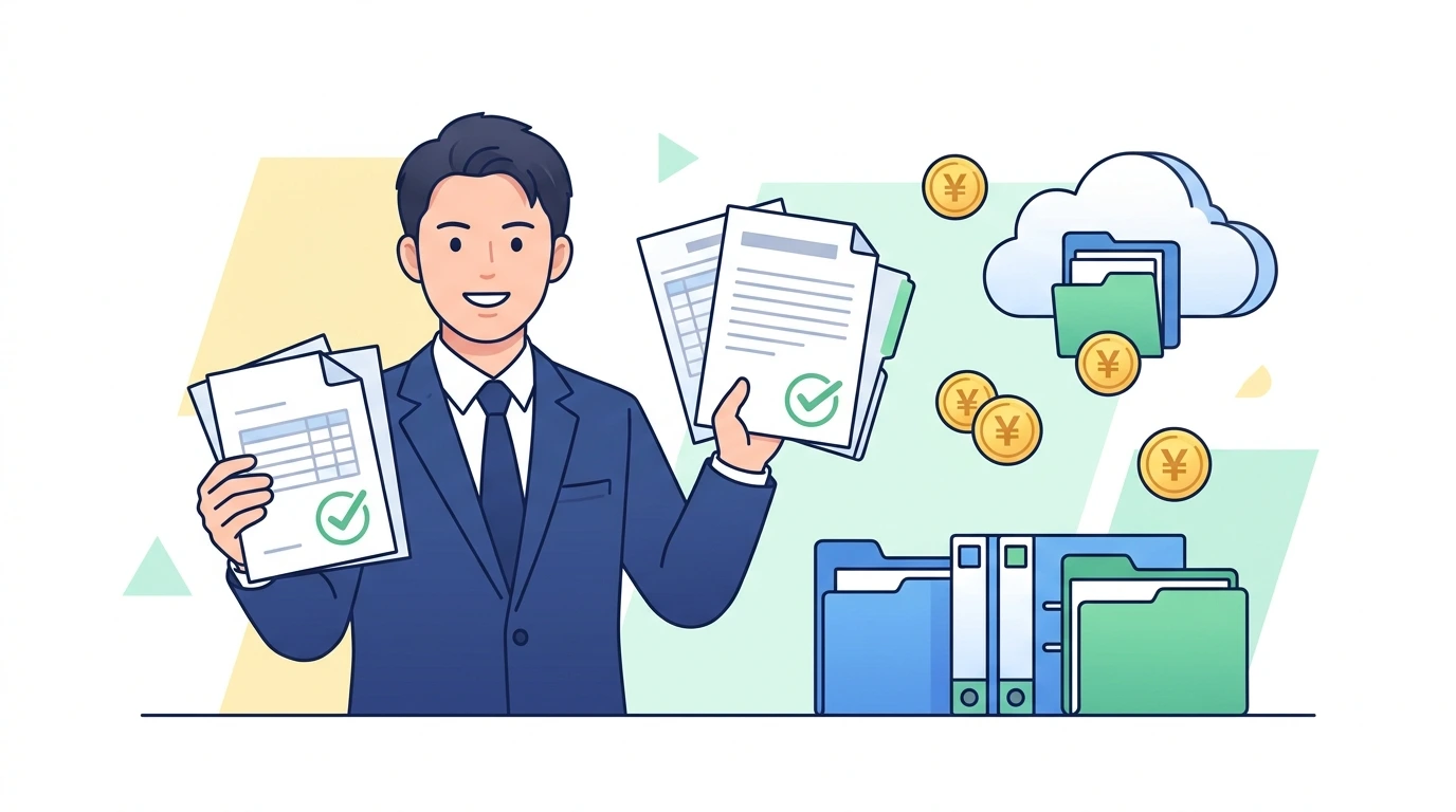 サラリーマンが副業で「赤字（損失）」が出た場合、本業の給料と損益通算して税金を減らせるか？（事業所得vs雑所得の300万円基準）の計算・シミュレーションイメージイラスト