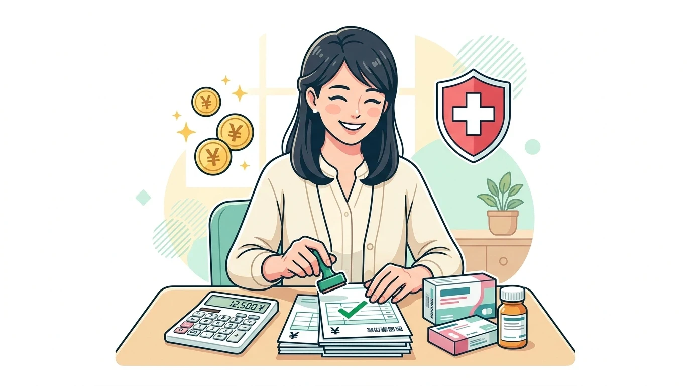 年末調整の還付金はいつ戻る?12月給与・平均5万円の受取時期の完了・申告イメージイラスト